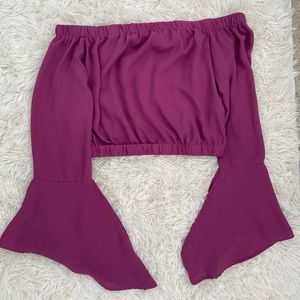 Off The Shoulder Flare Sleeve